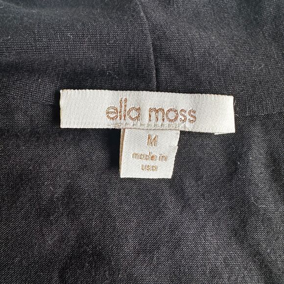 Ella Moss Black Bella Long Sleeve Wrap Front Bodysuit, Size M – NWT - Picture 5 of 8